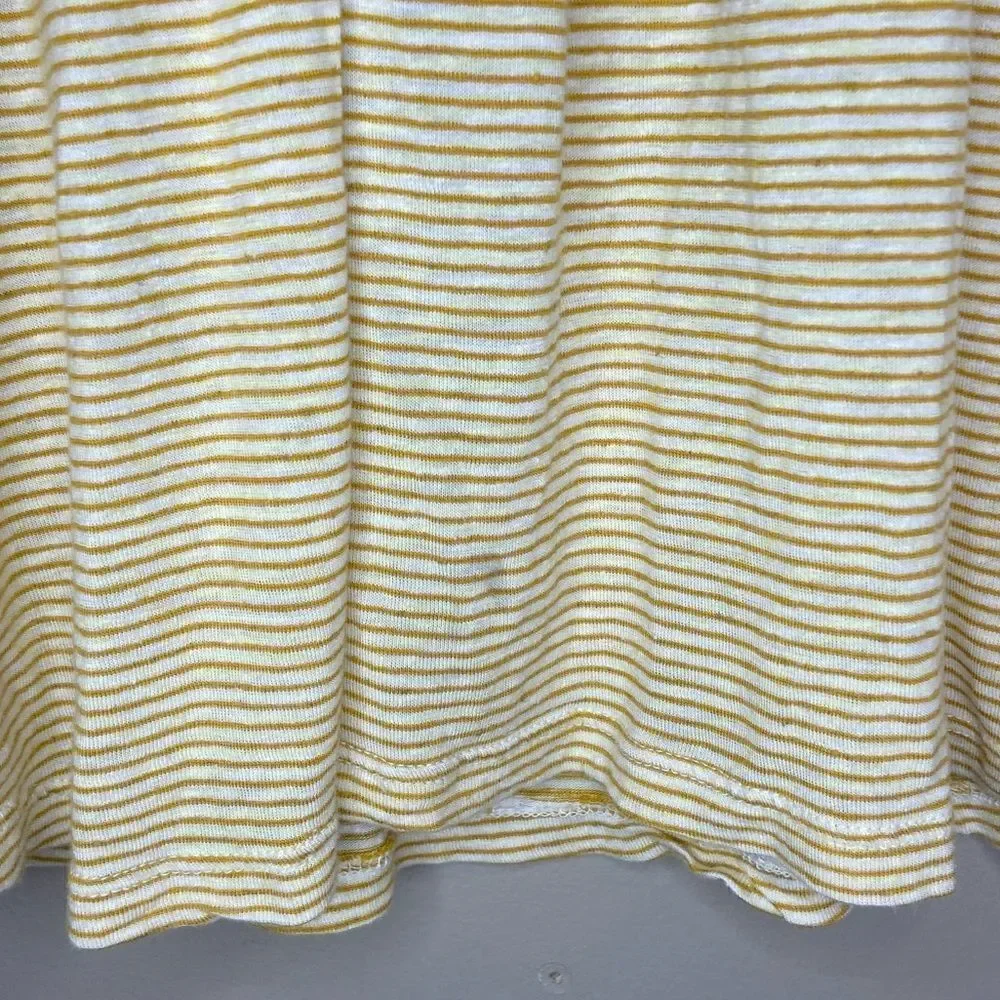 Anthropologie | Akemi & Kin Yellow/White Striped Flowy Tank Top Size Medium - Picture 3 of 8